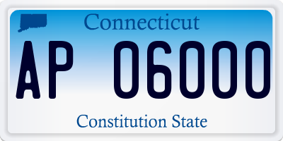 CT license plate AP06000