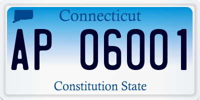 CT license plate AP06001