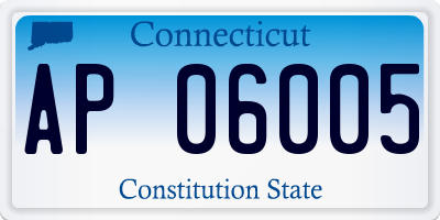 CT license plate AP06005