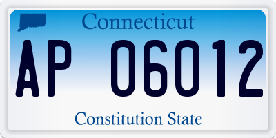 CT license plate AP06012