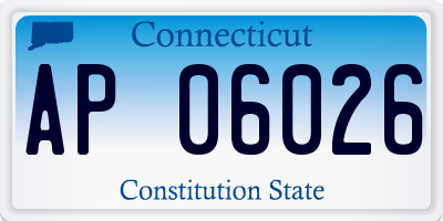 CT license plate AP06026