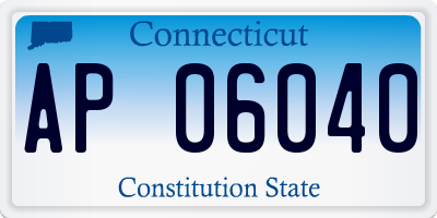 CT license plate AP06040