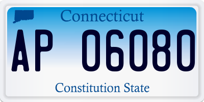 CT license plate AP06080