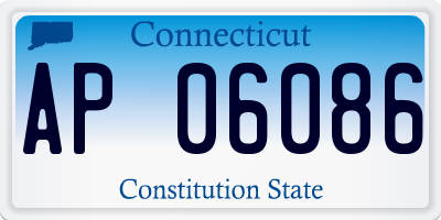 CT license plate AP06086