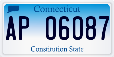 CT license plate AP06087