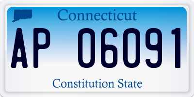 CT license plate AP06091
