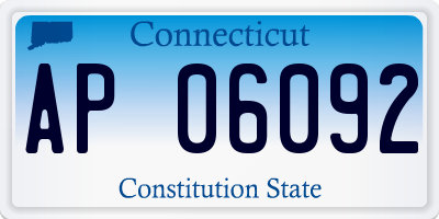 CT license plate AP06092