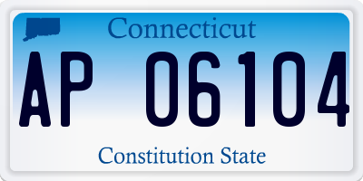 CT license plate AP06104