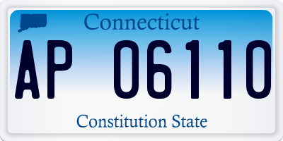 CT license plate AP06110