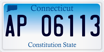 CT license plate AP06113