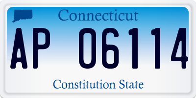 CT license plate AP06114