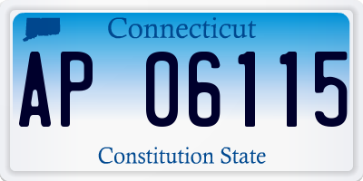 CT license plate AP06115