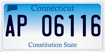 CT license plate AP06116