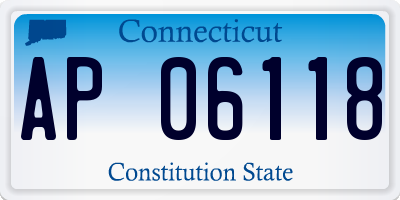 CT license plate AP06118