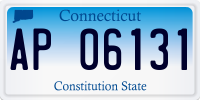 CT license plate AP06131