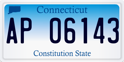 CT license plate AP06143