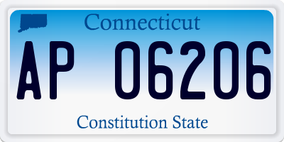 CT license plate AP06206