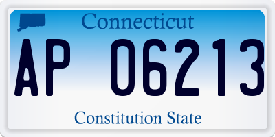 CT license plate AP06213