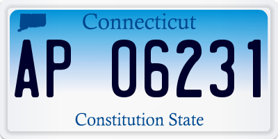CT license plate AP06231