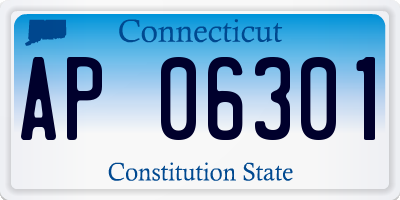CT license plate AP06301