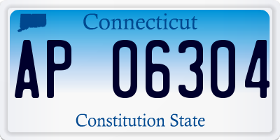 CT license plate AP06304