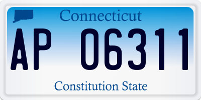 CT license plate AP06311