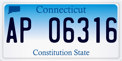 CT license plate AP06316