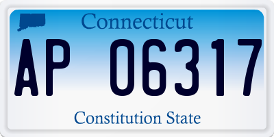 CT license plate AP06317
