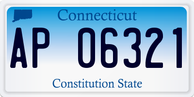 CT license plate AP06321