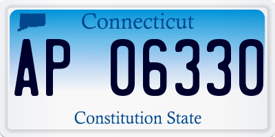 CT license plate AP06330