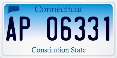 CT license plate AP06331