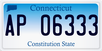 CT license plate AP06333