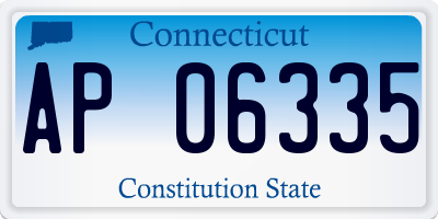 CT license plate AP06335