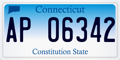 CT license plate AP06342