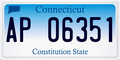 CT license plate AP06351