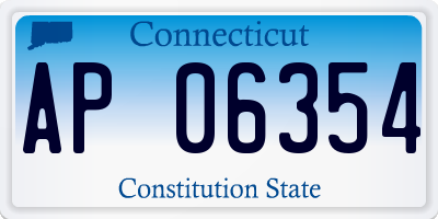 CT license plate AP06354