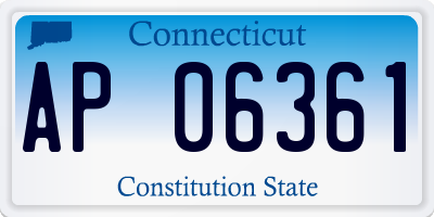 CT license plate AP06361