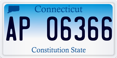 CT license plate AP06366