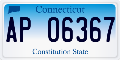 CT license plate AP06367