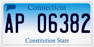 CT license plate AP06382