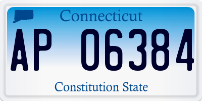 CT license plate AP06384