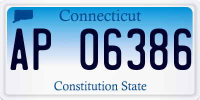 CT license plate AP06386