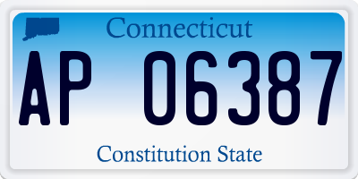 CT license plate AP06387