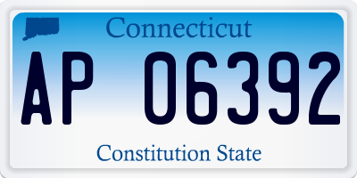 CT license plate AP06392