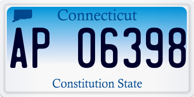 CT license plate AP06398