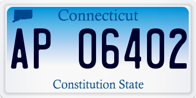 CT license plate AP06402