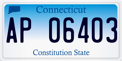 CT license plate AP06403