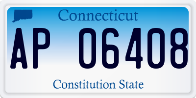 CT license plate AP06408