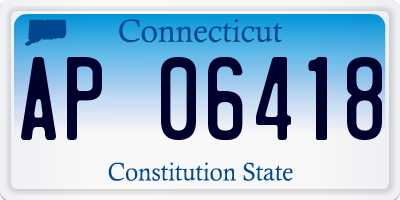 CT license plate AP06418