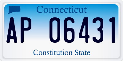CT license plate AP06431